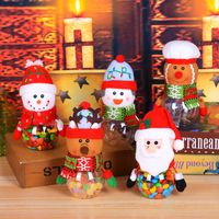2023 Noel Hediye Çantaları Şeker Jar Depolama Şişesi Noel Baba Tatlı Kutular Çocuk Çocuk Hediyeleri Yeni Yıl