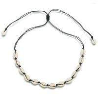Choker Misscycy Boho Shell Halskette Frauen Schmuck Sommer Strand handgefertigt verstellbares Seil Cowrie Perlen Perlen