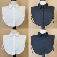 Bow Ties 여성용 가짜 칼라 여성 블라우스 반 셔츠 제거 가능한 거짓 칼라 스웨터 공식 드레스 목 씨족 분리 가능