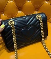 Designer Handbag Fashion Femmes Luxurys Designers Sacs Velure Real Cuir Handbags Chain Cosmetic Messenger Crossbody Bodage Sac Totes Lady Wallet Purse