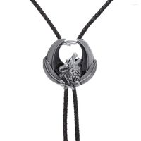 Bow Ties Animal Eagle Wolf Shirt Leather Rope Bolo Tie Weste...