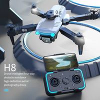 Droni H8 Remote Control Evitamento degli ostacoli UAV Folding Aerial ad alta risoluzione Dual Camera Quadcopter a flusso ottico