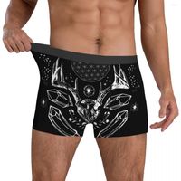 Calzoncillos de la estrella y luna Underwear Crystal Design Shorts informes 3D Pouch Boxer de talla grande para hombres