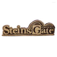 Broşlar Steins; Kapı Rozeti Vintage Metal Emaye Pin Oyunu Animasyon Hayranları Dekorasyonu