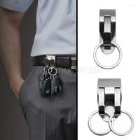 Keychains Stainless Steel Keyring Security Clip On Heavy Dut...