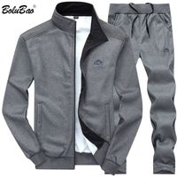 Мужские спортивные костюмы Bolubao Solid Color Sportswear Мужская осенняя куртка брюки.