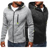 Erkek hoodies artı sonbahar polar kazak sweatshirt moda erkekler kapüşonlu rüzgarlık açık sıradan ceket koşu ceketleri spor