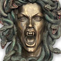 장식 인형 Medusa 벽 동상 그리스 신화 괴물 조각상 고딕 신화 전설 뱀 조각상 3.94 인치 홈 데코레이션 룸