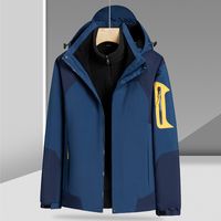 남성 재킷 2 피스 재킷 남자 3 번의 탈착식 양털 라이너 여성 코트 바람 방수 방수 및 따뜻함