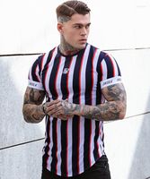 남자 T 셔츠 2022 3 D 줄무늬 스타일 패션 남성 여름 조수 브랜드 티셔츠 탑 시크 실크 프린트 캐주얼 둥근 목 짧은 슬리브