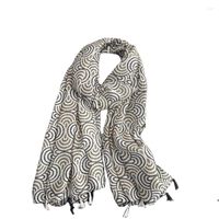 Lenços 2022 geometria macia imprimir tassel sharf shawls