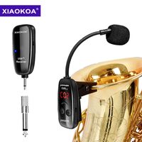 Mikrofonlar Xiaokoa UHF Kablosuz saksafon mikrofon sistem klipsi Müzik aletlerinde saksafon trompet için kablosuz alıcı vericisi 221012
