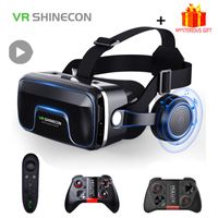 VR/AR Cihazları VR Shinecon 10.0 Casque Kask 3D Gözlük Akıllı telefon için sanal gerçeklik kulaklığı akıllı telefon gözlükleri video oyunu Viar Binoküler 221012