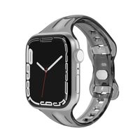 Черные умные ремни для Apple Watch полосы 44 -мм TPU IWatch серии 8 ремешок 45 мм Wowen Band, совместимый с 40 мм 41 42 мм 38 -мм мужской модный браслет для модных часов, часы