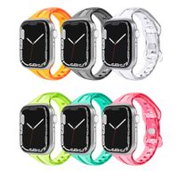 Tiras para relógios de maçã inteligentes bandas tpu transparente colorido strap fashion band smartwatch 8 7 6 5 4 3 2 se compatível com iwatch 38mm 40mm 42mm 41 45mm Canadá