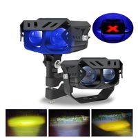 Car Motorcycle LED Headlight Auxiliary Headlamp Mini Driving...