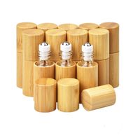 Portatif Bambu Rulo Esansiyel Yağlar İçin Şişeler Üzerinde Alt Bottling Parfümleri Silindir Şişesi