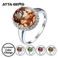 Anéis de casamento ZULTANITE 925 STERLING SLATER Design de jóias finas criadas anel de pedra de cor de cor para mulheres 221012