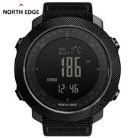 Нарученные часы North Edge Men Sports Watch Watches Twarpronation 50M Светодиодные часы для военного компассота барометр 221012