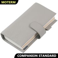 Notepads Moterm Companion Travel Journal Tamanho padrão Notebook Genuine Cowhide Organizador com bolso traseiro e fecho 221012