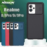 Casos de telefone celular para o Realme 9i GT neo 2 3 GT2 9 Q5 Pro Plus 8 Case Nillkin Slide Camera Protection Tampa Frosted no OPPO REALME GT NEO2 NEO3 W221012