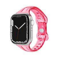 Розовые красные ремни для Apple Watch Bands Smart Straf Bracelet TPU TransAprent Gradient Color Band