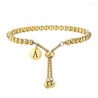 Link braccialetti Kotik Fashion Gold Colore argento in acciaio inossidabile Bracciale in acciaio per perle a sfera regolabile