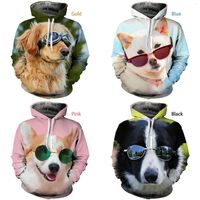 Erkek Hoodies EST Moda 3D Baskı Gözlükleri Köpek Hoodie Erkekler/Kadınlar/Erkek/Kız/Çocuklar/Çocuk artı boyutu uzun kollu çekiliş kazak sweatshirt