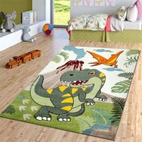 Carpet de Carpette Dinosaur Jungle Green Soft Non Slip Intoor Pequeno e médio tamanho Alfombra Tapete Tapetes 221012