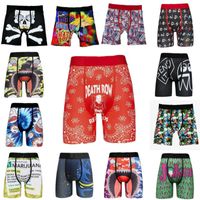 Alta calidad de 18 colores para hombres de dise￱adores pantalones cortos con bolsas sexy calzadas de seda de hielo boxers de secado r￡pido