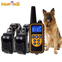 Treinamento para cães Obediência 800m Collar elétrico Pet Remote Control Rechargável com LCD Display para todos os tamanhos Som de vibração de choque 221012