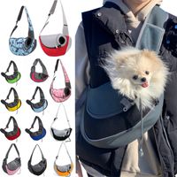 Chien Pet Puppy Sl Sac à bandoulière de voyage extérieur Mesh Oxford Single Comfort Sling Handsbag Tote Pouche 221012
