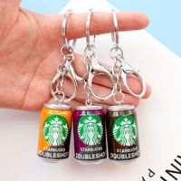 Partido criativo Favor de simulação Mini Cola Coffee Can Key Chain Bag Carchain Pinging