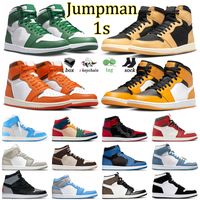 Air Jordan Jorden 1 Retro Jumpman Basketball Shoes Off White Jordan1s Travis Scott Cactus Jack OG Dark Mocha University Blue Heirloom High OG Yellow Toe Patent Bred Sneakers