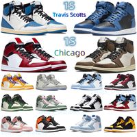 Boot 2023 Top High Shoes New Basketball Mid Sbovidian Jumpman 1 Bordeaux University Blue Sneakers Lucky Green UNC Hyper Royal Men Trainers Trainers