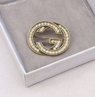 23SS Fashion Brand Designer G Letter Brooches 18k Brooch plaqué Gold Broch Pin Petit vent Sweet Wind Accessoires