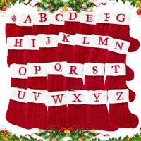 Noel çorapları Kırmızı kar tanesi alfabe mektupları ev için Noel dekorasyonu xmas ağacı süsü hediyesi navidad natal 2022