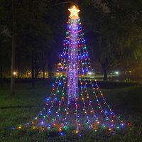 Albero a led di Natale decorato con luci a stella all'aperto adatto per Halloween Christmas New Year Holiday Compleanni
