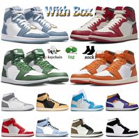 Nike Air Jordan 1 1s Jordan Retro 1 Yeni Varış Orta Açık Gri Jumpman 1 1 S Basketbol Ayakkabıları SatenÜrdünRetro Yüksek OG Bio Hack Obsidiyen Kraliyet Toe Kadın Erkek Sneakers