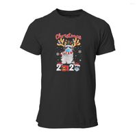 남자 T 셔츠 재미있는 크리스마스 2022 마스크 매칭 파자마 티셔츠 패션 짧은 소매 애니메이션 스트리트웨어 남성 의류 7210