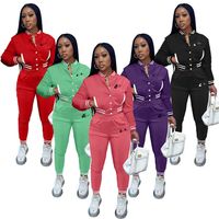Дизайнерский бренд женщин в спортивных костюмах бегает костюм повседневной леди с двумя частями спортивной одежды для вышивки вышива