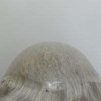 Männliche Perücke 0,06-0,08 mm injizierbarer Kopfhaut Langlebige Perücke 100% menschliches Haarsystem Einheit Kapillarperücken