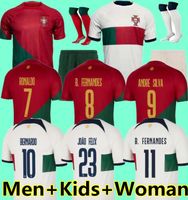 22 23 Portuguesa Joao Felix Soccer Jerseys Ruben Neves Bruno Ronaldo Fernandes Portugieser 2022 GORT PORTUGAIS MEN Men de femme Kid Kit Kit Diogo J. Otavio