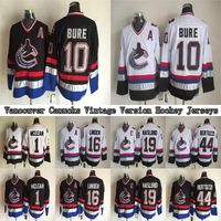 Hockey Vancouver Canucks CCM Jerseys vintage 10 Bure 1 McLean 16 Linden 19 Naslund 44 Bertuzzi Hockey Jersey