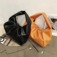 Akşam çantaları moda anlayışı pilili koltuk altı çantası 2022 kadın#39; s pu deri omuz