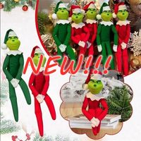 Noel Süslemeleri Grinch Asma Kolye Kırmızı/Yeşil Noel Ağacı Süsleme Çocuk Hediyeleri Toptan Hediye LS1015