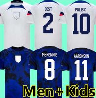 2022 Pulisic Usas Soccer Jersey McKennie Aaronson Sargent Morgan Lloyd America Football Jerseys Shirt Camisetas Men Kids Dest Musah Robinson Pepi