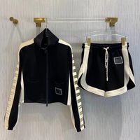 Letters Webbing Womens Tracksuits Zipper Design Jacket Short...