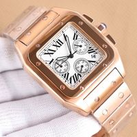 Herren Watch Quartz Bewegung Uhren Sapphire wasserdichte Edelstahl -Armbanduhr 51mm Montre de Luxe