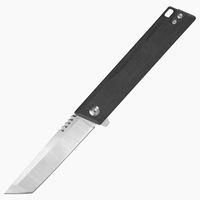 R1023 Flipper Folding Knife D2 Satin Tanto Point Blade G10 H...